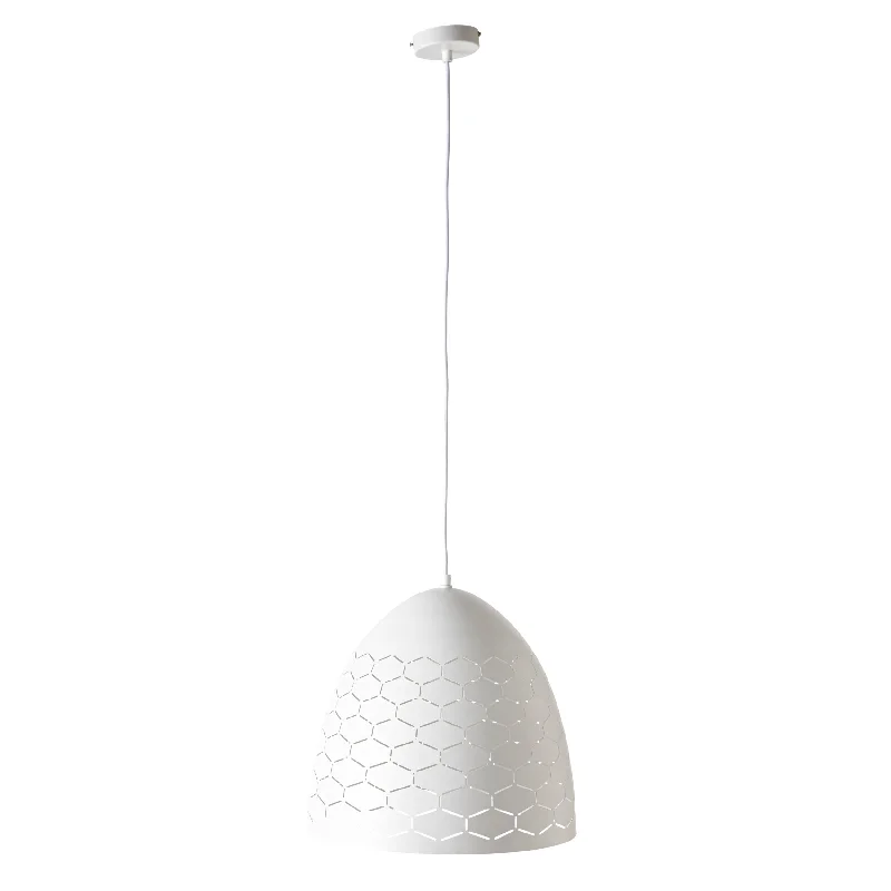 Mid - Century Modern Ceiling Lights with Simple, Sleek LinesGrecia 1 Light White Pendant 40x39cm
