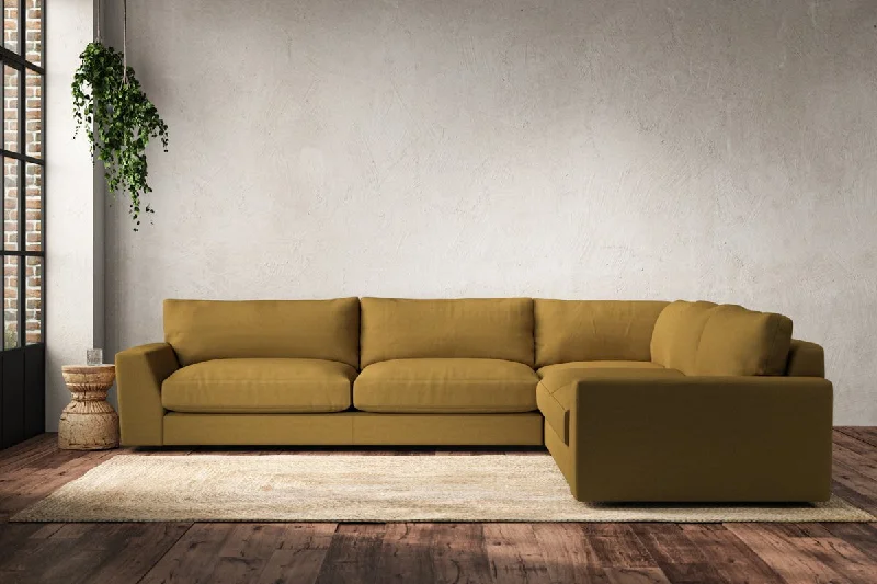 Contemporary Ceiling Lights with Unique, Abstract ShapesGuddu Grand Right Hand Corner Sofa - Recycled Cotton Ochre