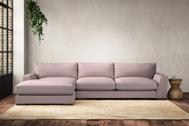 Crystal Ceiling Lights with High - Quality Swarovski CrystalsGuddu Large Left Hand Chaise Sofa - Recycled Cotton Lavender