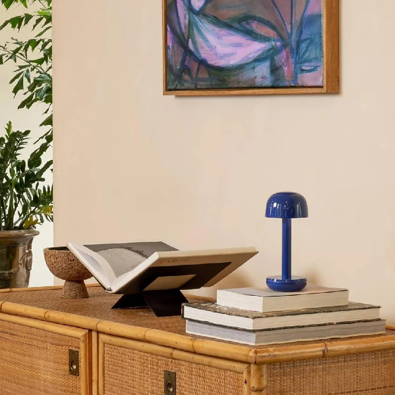 asian inspired table lamps with bamboo accents for a zen atmosphereHumble Two Table Light Cobalt Blue