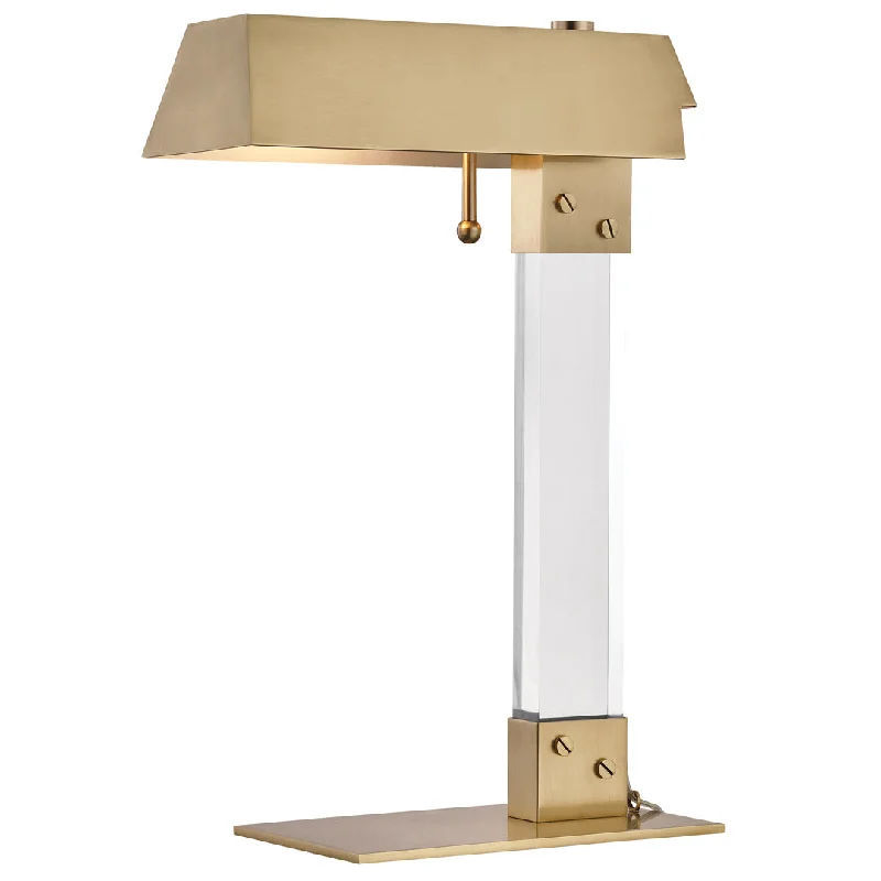 marble table lamps with a luxurious veined pattern for high end decorHunts Point Desk Lamp - Hudson Valley Lighting