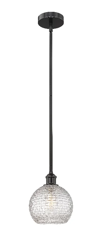 Victorian - Inspired Ceiling Lights with Ornate Crystal ChandeliersInnovations Lighting 616-1S-BK-G122C-8CL  Edison Pendant Light Matte Black