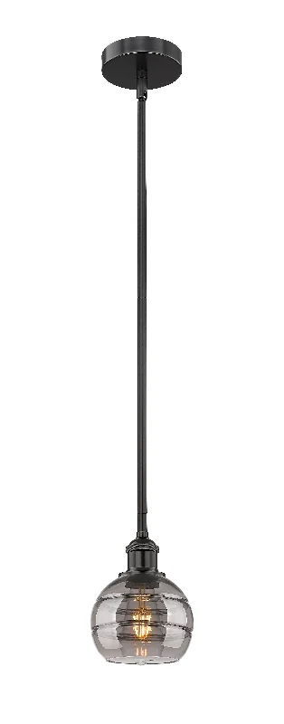Retro Ceiling Lights Inspired by the 1950s and 1960s DesignInnovations Lighting 616-1S-BK-G556-6SM  Edison Pendant Light Matte Black