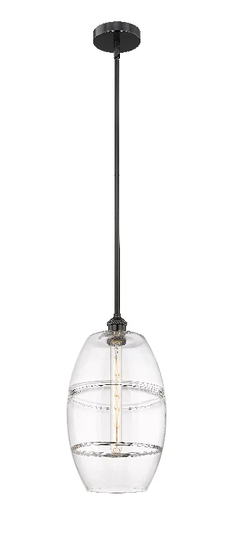 Bohemian Ceiling Lights with Beads, Tassels, and Colorful GlassInnovations Lighting 616-1S-BK-G557-10CL  Edison Pendant Light Matte Black