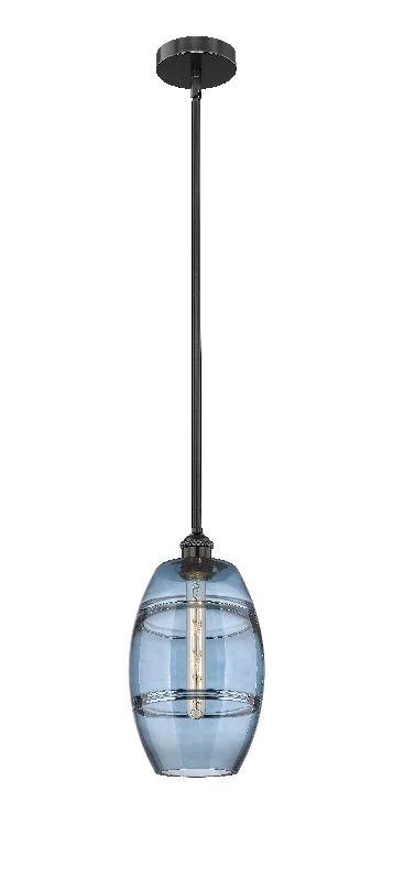 Art Deco Ceiling Lights with Geometric Patterns and Metallic FinishesInnovations Lighting 616-1S-BK-G557-8BL  Edison Pendant Light Matte Black