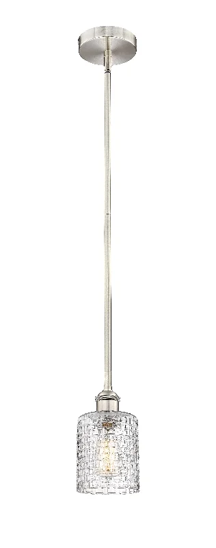 Industrial Style Ceiling Lights with Exposed Bulbs and Metal CagesInnovations Lighting 616-1S-SN-G112C-5CL  Edison Pendant Light Brushed Satin Nickel