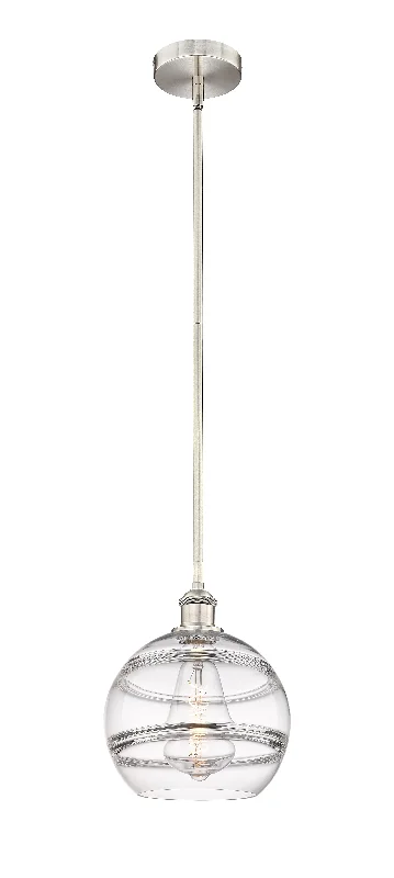 Glass Ceiling Lights with Frosted, Colored, or Etched GlassInnovations Lighting 616-1S-SN-G556-10CL  Edison Pendant Light Brushed Satin Nickel