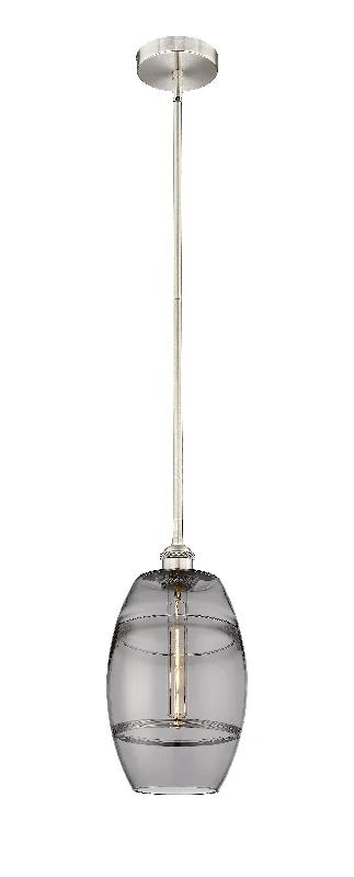 Indian - Themed Ceiling Lights with Intricate Filigree and Mirror WorkInnovations Lighting 616-1S-SN-G557-8SM  Edison Pendant Light Brushed Satin Nickel