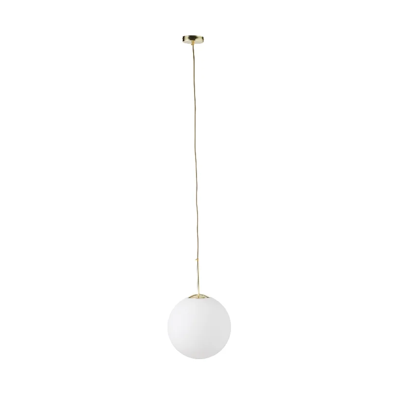 Scandinavian Style Ceiling Lights with Light Wood AccentsJulietta Brass Pendant White