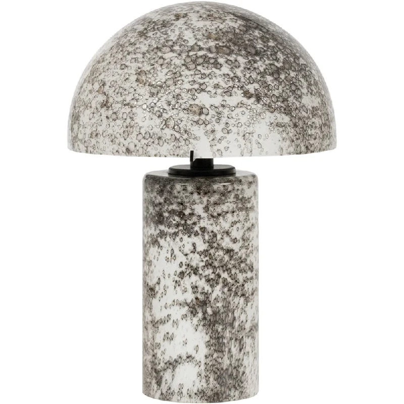 marble table lamps with a luxurious veined pattern for high end decorKassiani Table Lamp – White Volcanic Glass