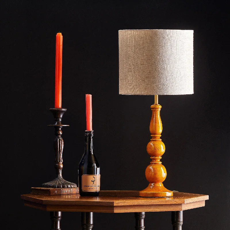crystal table lamps with dazzling prisms for a glamorous effectKelpie table lamp in saffron lacquered wood
