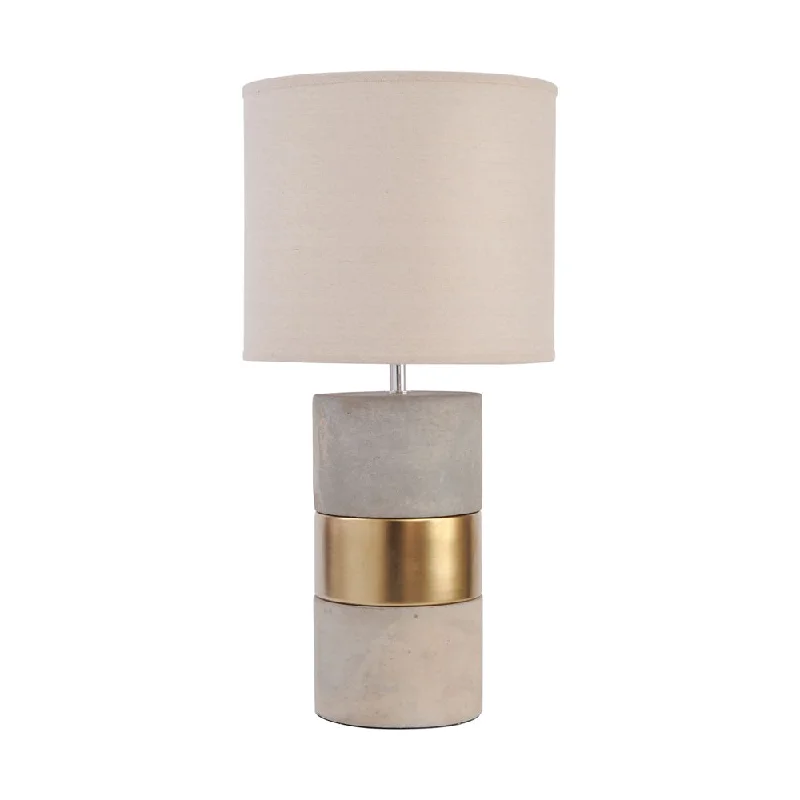 ceramic table lamps with hand painted designs for an artistic touchLibra Interiors Concrete and Gold Table Lamp