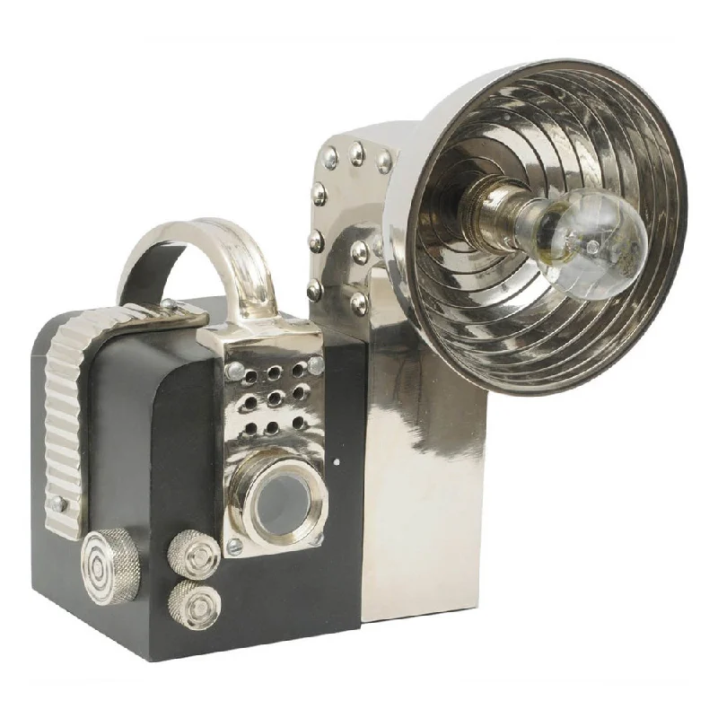 industrial style table lamps with exposed bulbs for loft apartmentsLibra Interiors Iconic Lichfield Camera Lamp