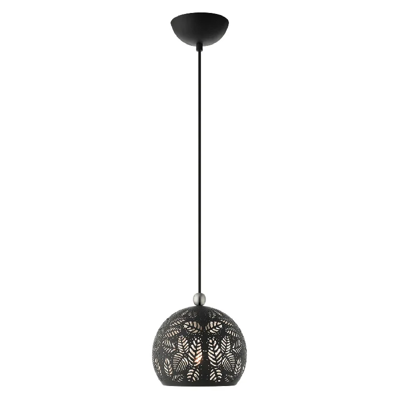 Steampunk Ceiling Lights with Gears, Cogs, and Brass AccentsLivex Chantilly 49541-04 Pendant Light - Black w/ Brushed Nickels