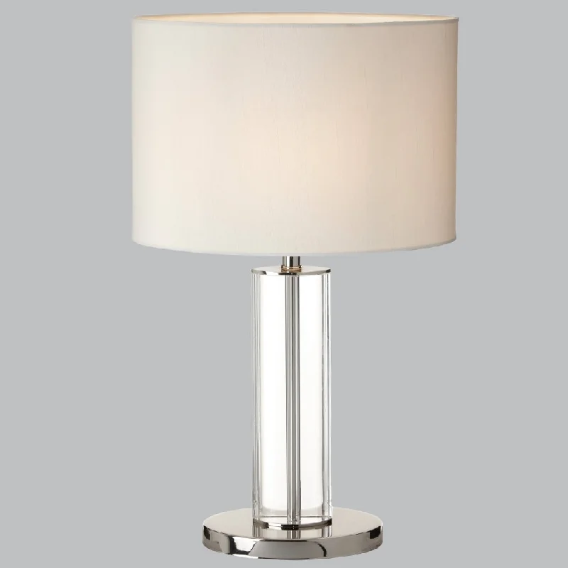 bohemian table lamps with colorful patterns for eclectic bedroomsLivingsley Birch Table Lamp – Nickel