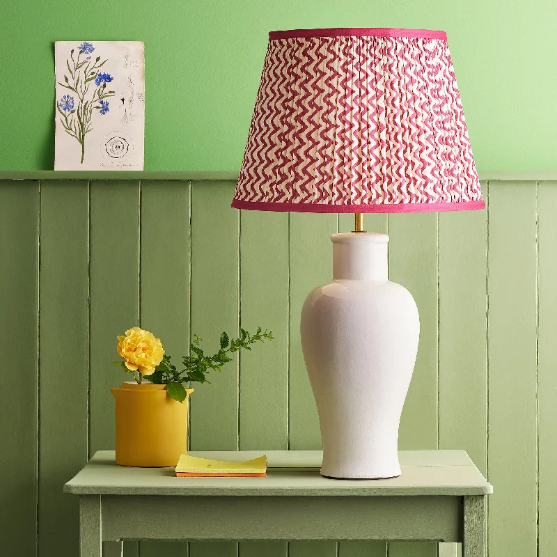 fabric table lamps with a linen shade for a relaxed and breathable lookLarger Lolita table lamp in a stone glaze