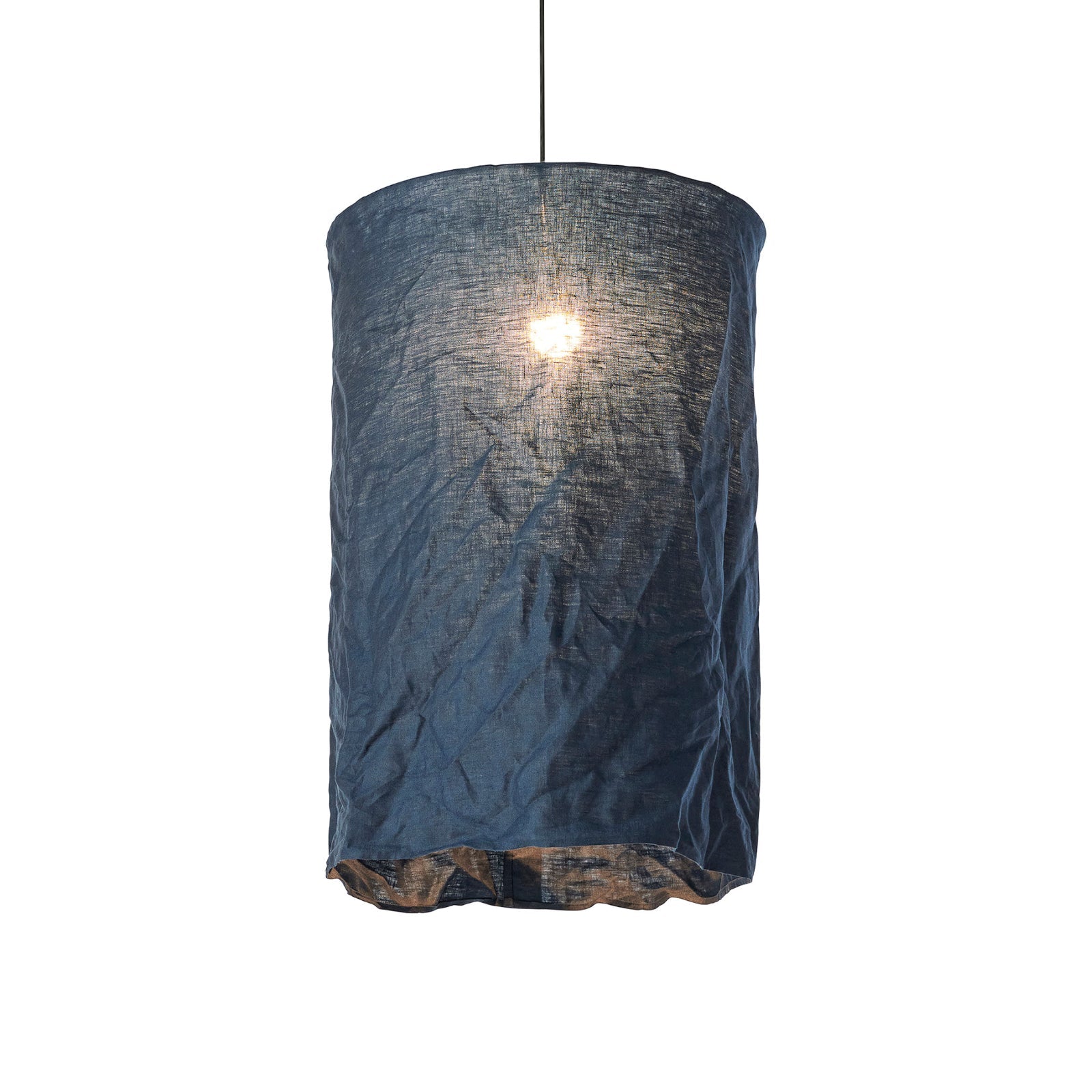 Gothic Ceiling Lights with Dark Metalwork and Pointed ArchesLoose Linen Pendant