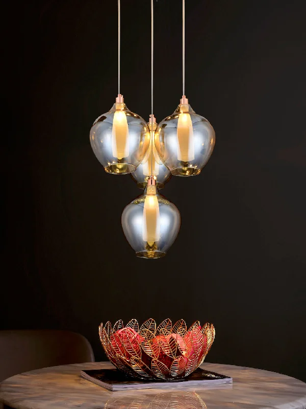 Japanese - Inspired Ceiling Lights with Shoji - Screen - like DiffusersMarcel 4-Lamp Pendant Light