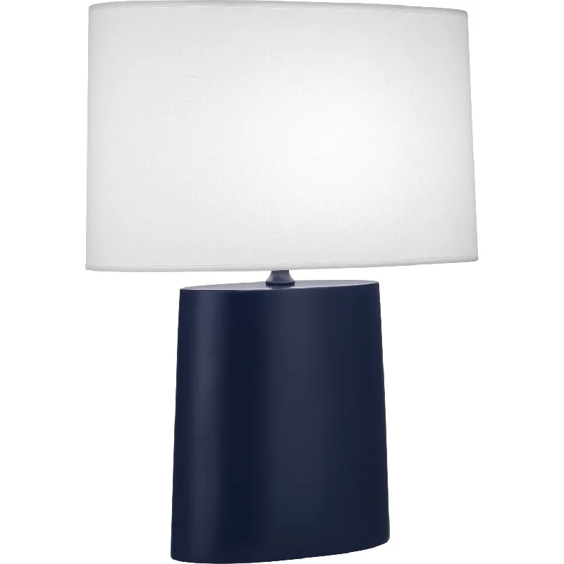 gothic style table lamps with dark finishes for a mysterious lookMatte Midnight Blue Victor Table Lamp