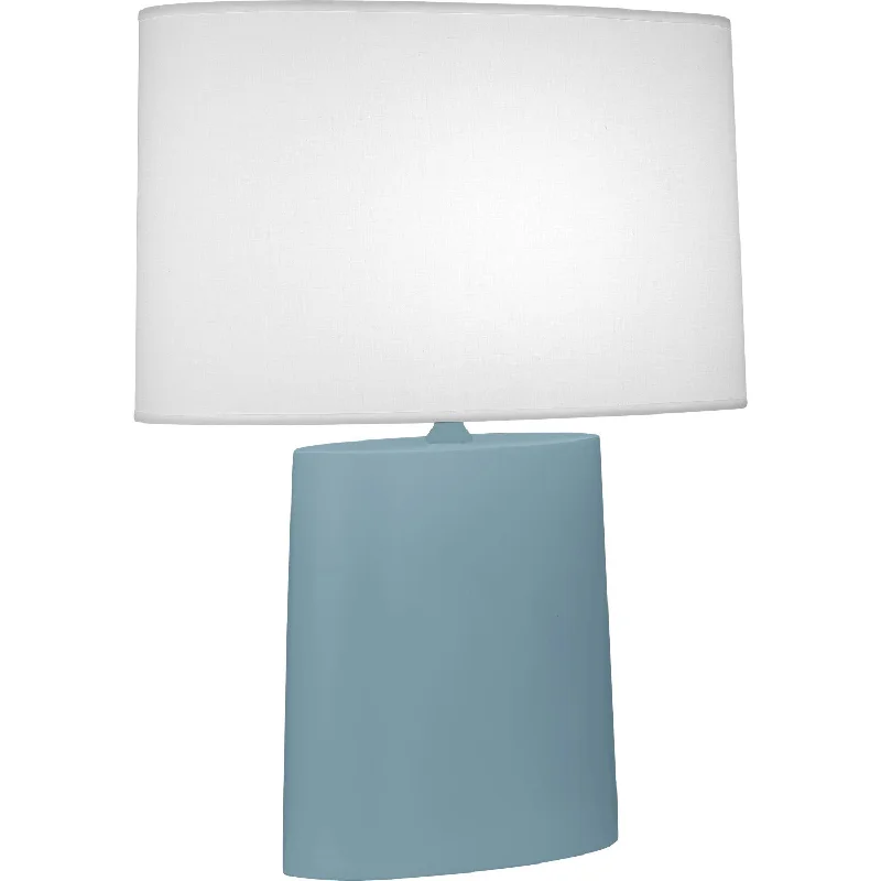 crystal table lamps with dazzling prisms for a glamorous effectMatte Steel Blue Victor Table Lamp