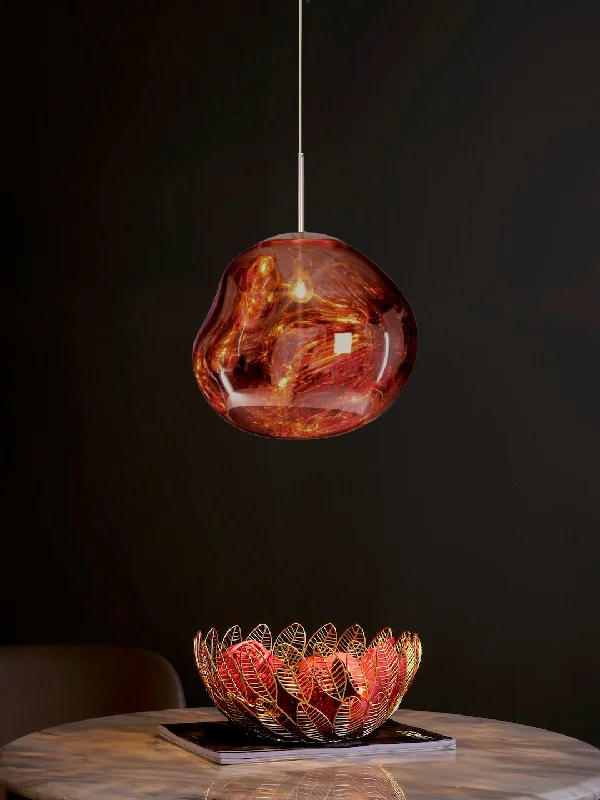 Crystal Ceiling Lights with High - Quality Swarovski CrystalsMelt Copper Pendant Light