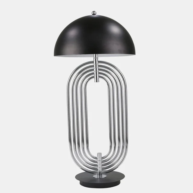 wooden table lamps with natural grain for a warm and organic feelMetal 28" Art Deco Table Lamp,Silver