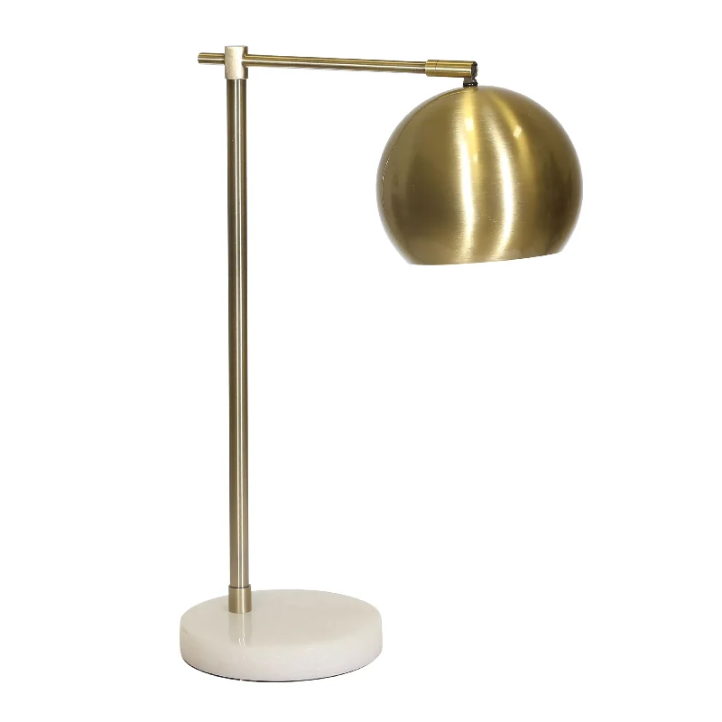 gothic style table lamps with dark finishes for a mysterious lookMETAL ROUND TASK TABLE LAMP 22", GOLD