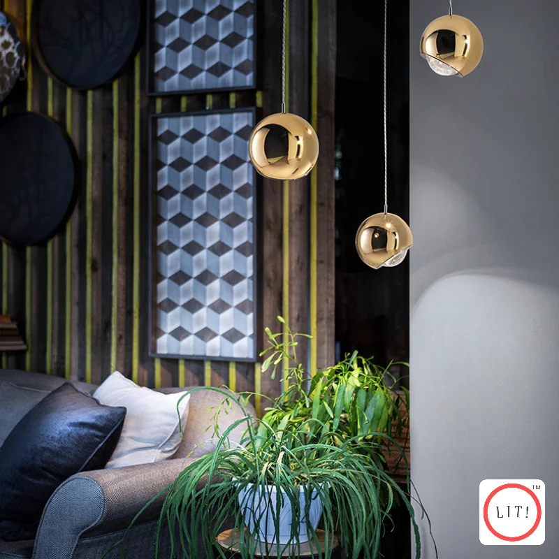 Gothic Ceiling Lights with Dark Metalwork and Pointed ArchesModern Luxury Metal Ball Pendant Light