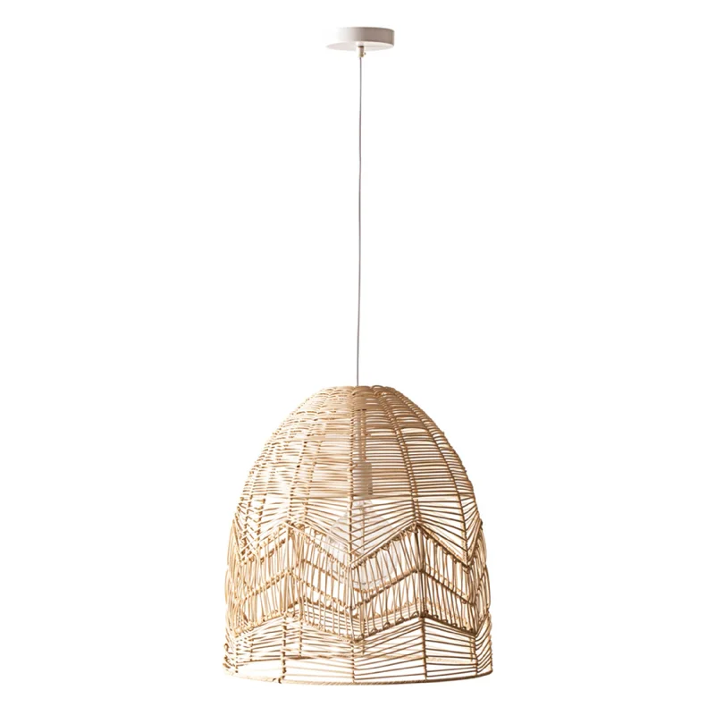 African - Inspired Ceiling Lights with Tribal Patterns and Natural MaterialsNaia Rattan Dome Pendant 56x51x51cm