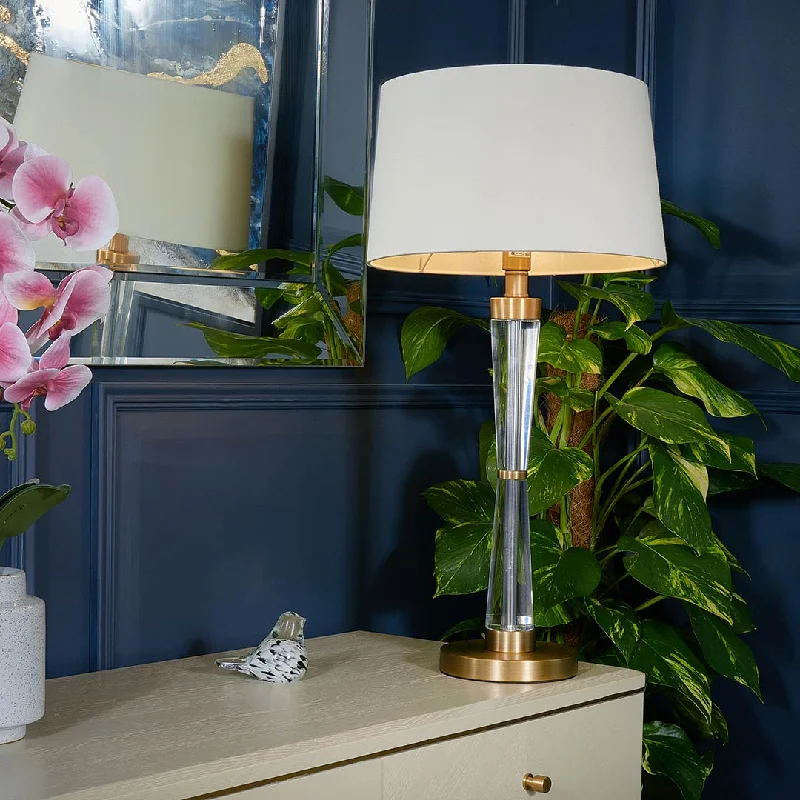modern minimalist table lamps for contemporary living roomsNelle Table Lamp - Antique Brass - RV Astley