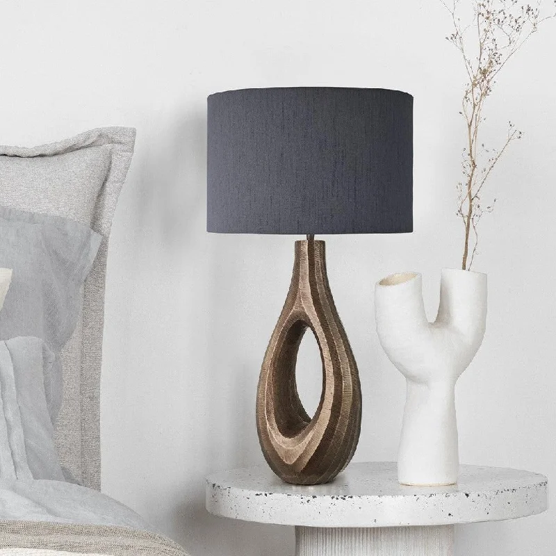leather table lamps with a distressed texture for a rugged charmOrnate Ellipse Table Lamp - Brass