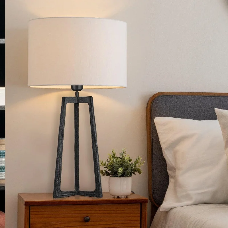 coastal style table lamps with nautical elements for beach housesOrnate Tripod Table Lamp - Pewter