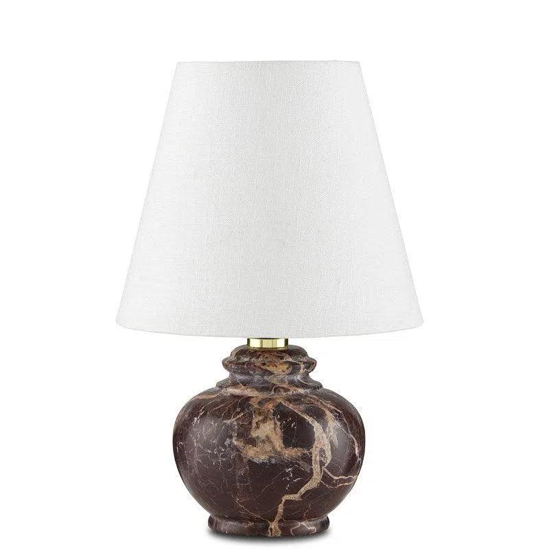rustic farmhouse table lamps for cozy kitchensOxblood Piccolo Brown Mini Table Lamp Bunny Williams Collection