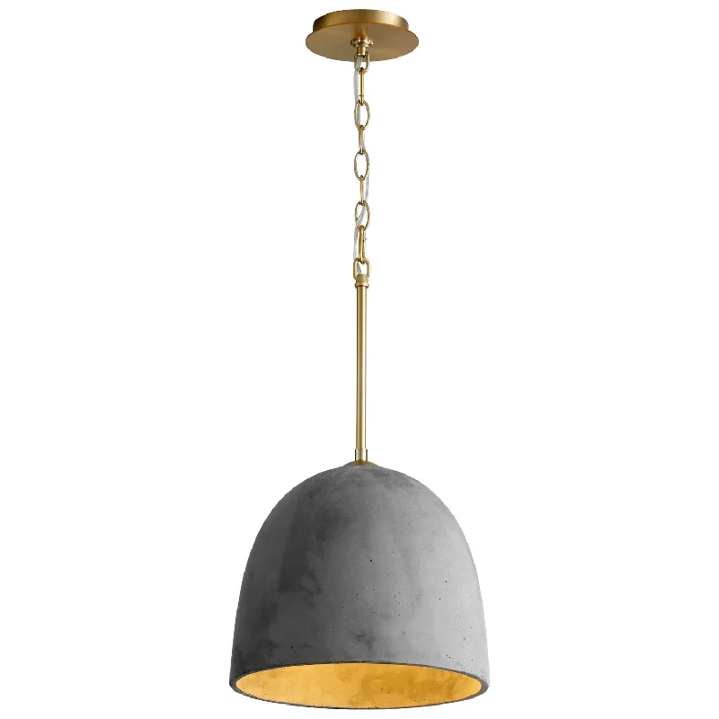 Art Deco Ceiling Lights with Geometric Patterns and Metallic FinishesOxygen Dune 3-641-1540 Pendant Light - Dark Gray / Aged Brass