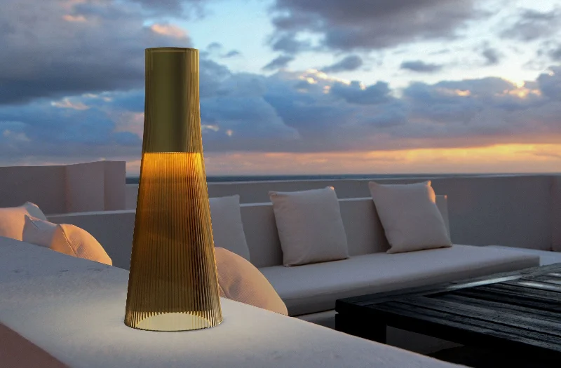 coastal style table lamps with nautical elements for beach housesPablo Designs Candél Bronze/Brass Portable Table Lamp