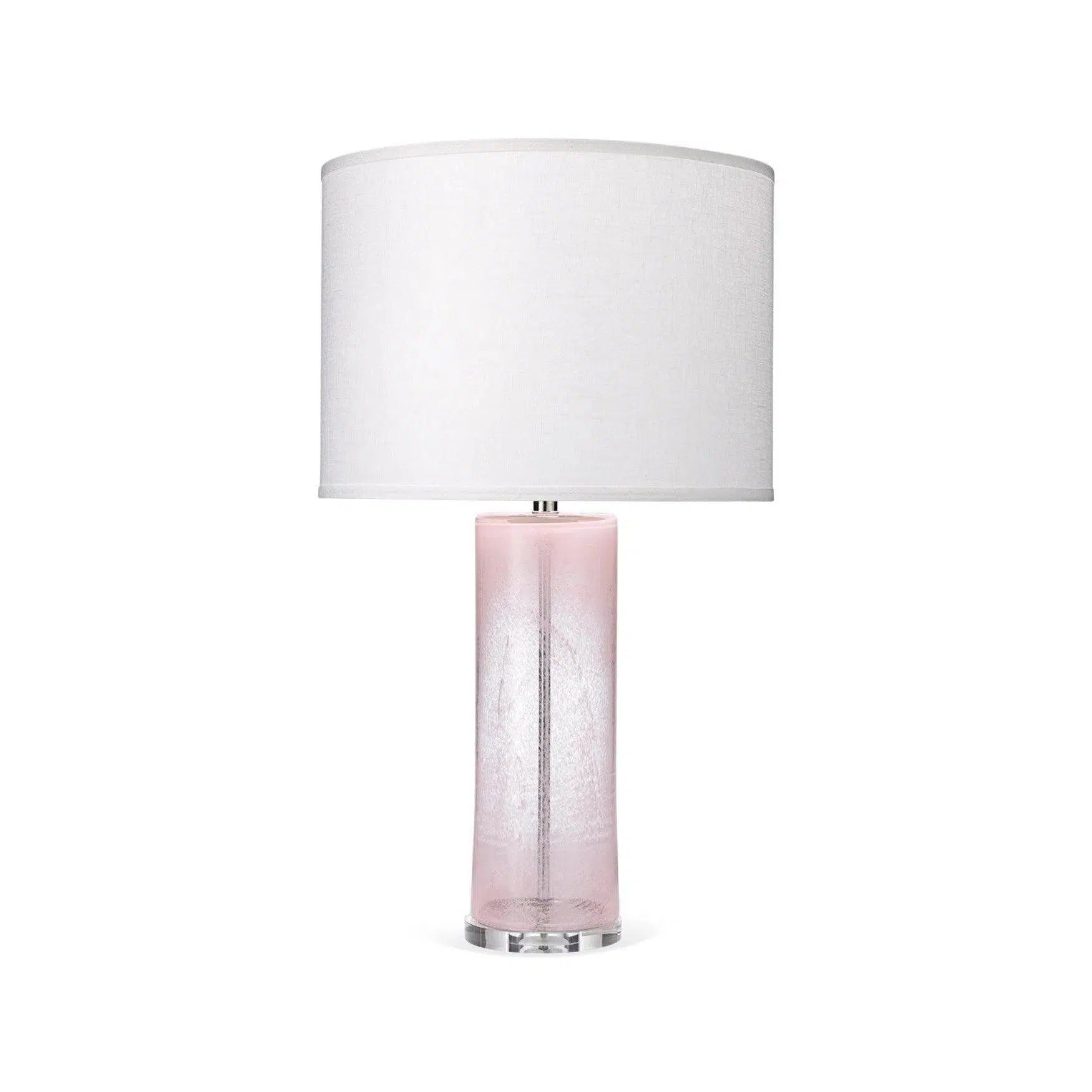 coastal style table lamps with nautical elements for beach housesPink Glass Dahlia Table Lamp