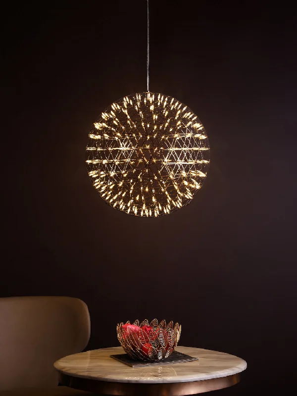 Industrial Style Ceiling Lights with Exposed Bulbs and Metal CagesRaimond Gold S Pendant Light