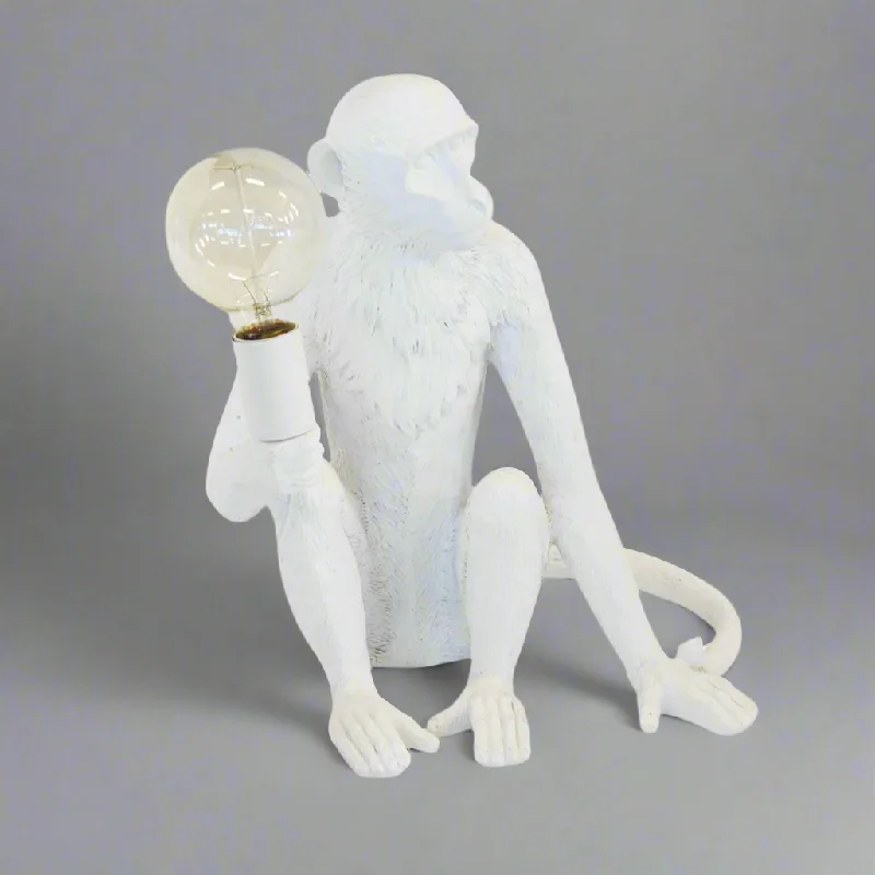 modern minimalist table lamps for contemporary living roomsResin monkey lamp x.large white