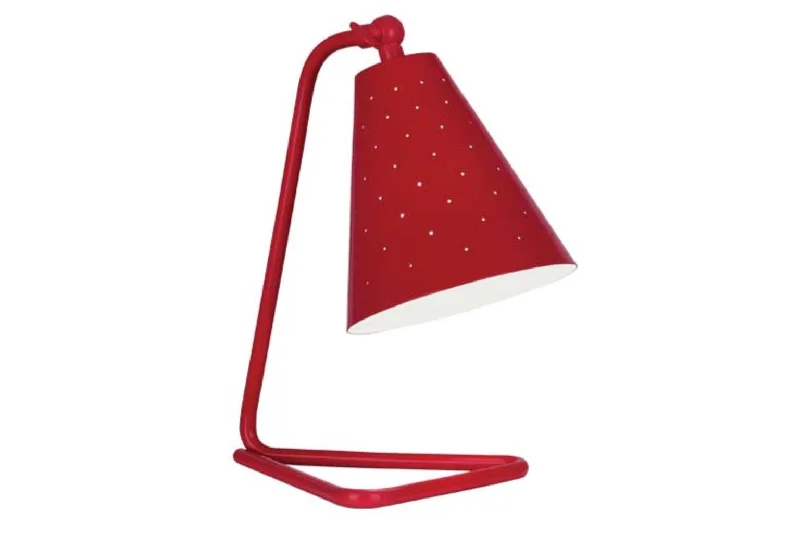 glass table lamps with a frosted surface for soft light diffusionRobert Abbey Pierce Red Task Table Lamp