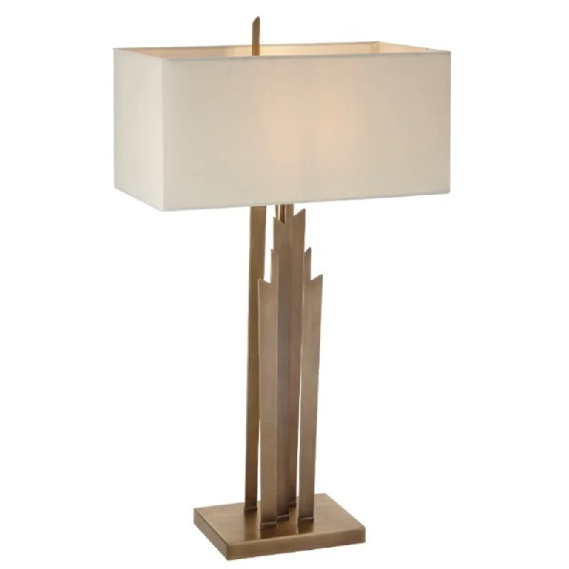 ceramic table lamps with hand painted designs for an artistic touchRV Astley Carrick Table Lamp with Antique Finish Brass – Excess Stock