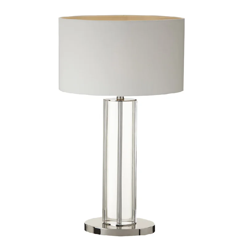 modern minimalist table lamps for contemporary living roomsRV Astley Lisle Tall Table Lamp with Crystal and Nickel – Excess Stock