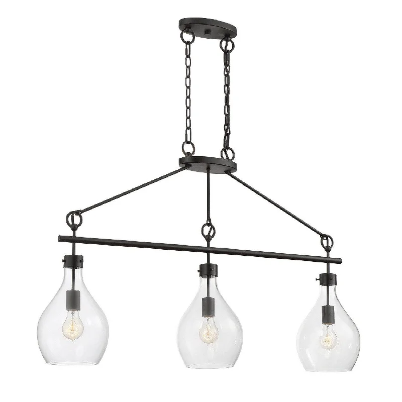 Industrial Style Ceiling Lights with Exposed Bulbs and Metal CagesSavoy House Pulaski 1-803-3-02 Pendant Light - Oiled Bronze