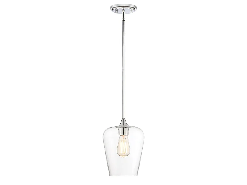 Glass Ceiling Lights with Frosted, Colored, or Etched GlassSavoy House Octave 7-4036-1-11 Pendant Light - Polished Chrome