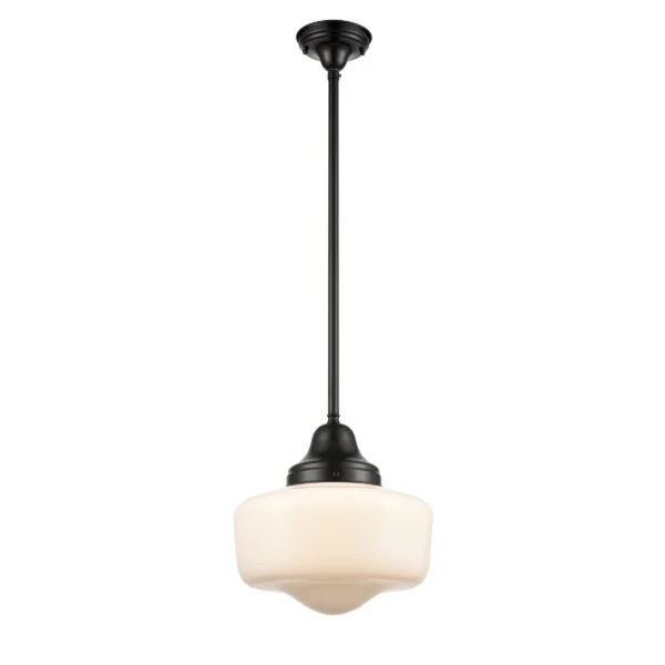 Mediterranean - Style Ceiling Lights with Terra - Cotta and Ceramic DetailsSchoolhouse Pendant