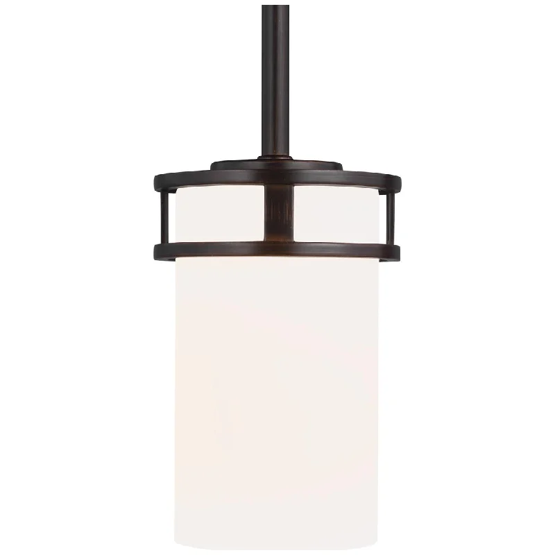 Glass Ceiling Lights with Frosted, Colored, or Etched GlassSea Gull Lighting Robie 1-Light Mini-Pendant without Bulb