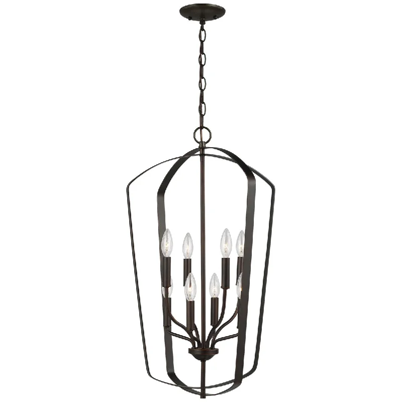 Crystal Ceiling Lights with High - Quality Swarovski CrystalsSea Gull Lighting Romee Large 8-Light Hall/Foyer Pendant without Bulb