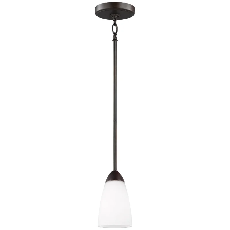 Industrial Style Ceiling Lights with Exposed Bulbs and Metal CagesSea Gull Lighting Seville 1-Light Mini-Pendant with Bulb