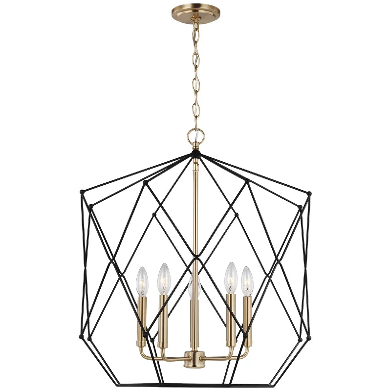 Chinese - Style Ceiling Lights with Red Lantern - Inspired DesignsSea Gull Lighting Zarra Large 5-Light 60W Lantern