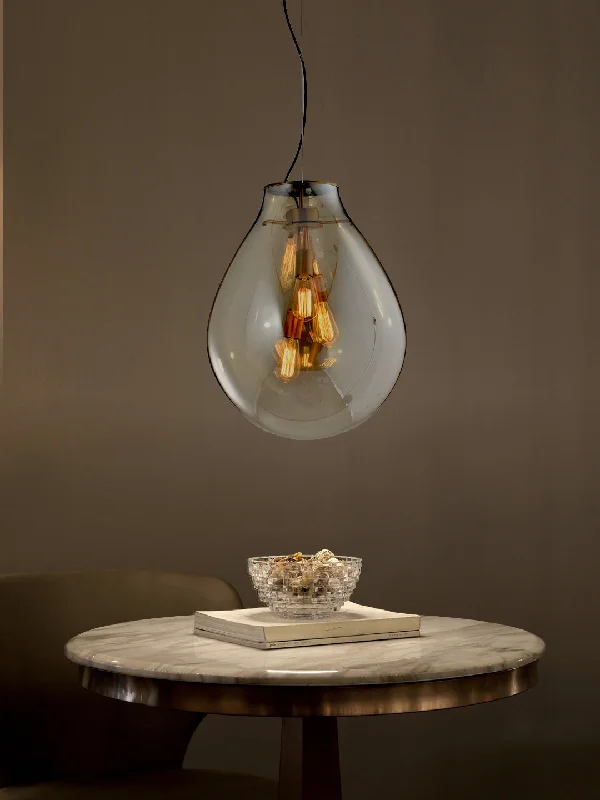 Japanese - Inspired Ceiling Lights with Shoji - Screen - like DiffusersSiora Amber Grand Pendant Light