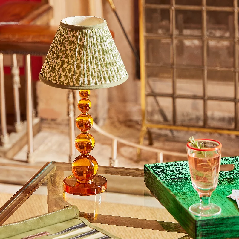 asian inspired table lamps with bamboo accents for a zen atmosphereTiny Aurora rechargeable table lamp in amber